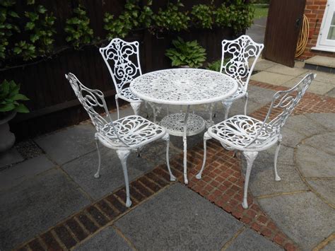 galvanised garden furniture.